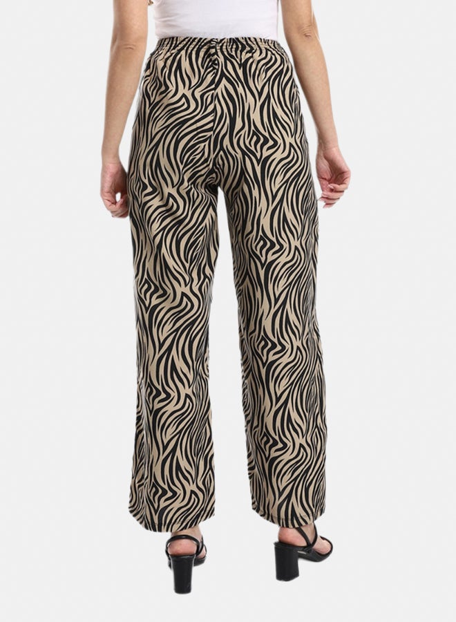 Azul Wide Lenin Patterened Pants - Image 3